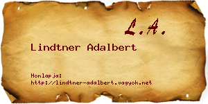 Lindtner Adalbert névjegykártya
